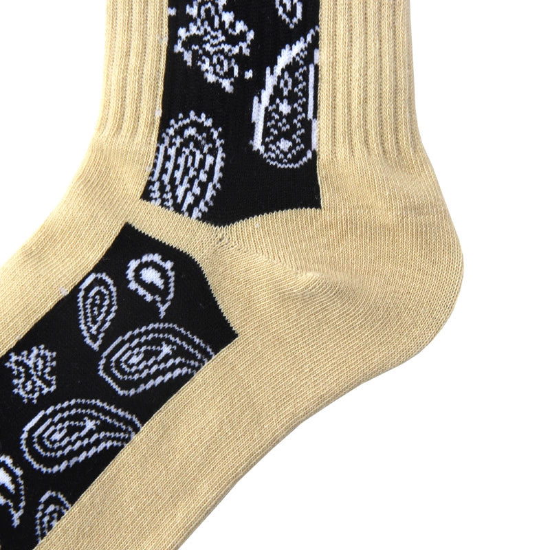 Paisley West Coast Mid-Length Hip-Hop Socks